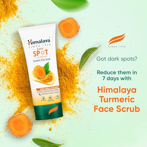 Himalaya Dark Spot Clearing Turmeric Face Scrub | Organically sourced Turmeric | Reduce dark spots in 7 days | Gives Radiant Skin | 100g