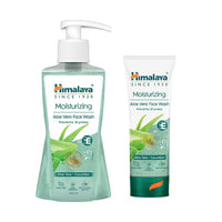 Himalaya Moisturizing Aloe Vera Face Wash, 200ml And Himalaya Herbals Moisturizing Aloe Vera Face Wash Cream, 50ml