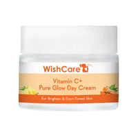 WishCare Pure Glow Vitamin C Face Cream for Women & Men - Day & Night Cream - For Glowing, Bright, Young and Pigmentation Removal - With Hyaluronic Acid, Niacinamide, Oranges, Berries & Turmeric-50 gm (PGFC50)