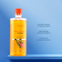 VLCC Wild Turmeric Face Wash - 500 ml | Antiseptic cleanser for clear, bright skin | Fights pollution | Cleanses pores | Helps prevent skin damage | Turmeric & honey for soft, glowing skin.