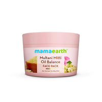 Mamaearth Multani Mitti Oil Balance Face Pack with Multani Mitti & Bulgarian Rose for Normal to Oily Skin 200g | DIY-like Texture | Controls Oil & Acne | Clay Face Mask | Free From Harmful Chemicals