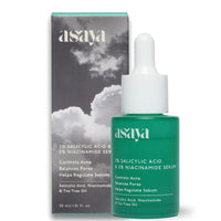 Asaya 2% Salicylic Acid Face Serum | 5% Niacinamide & Tea Tree Oil | Reduces Acne, Blackheads & Whiteheads | Unclogs Pores & Regulates Sebum | Fights Active Breakouts & Prevents Future Acne | Antibacterial & Anti-Inflammatory | Lightweight, Quick-Absorbin