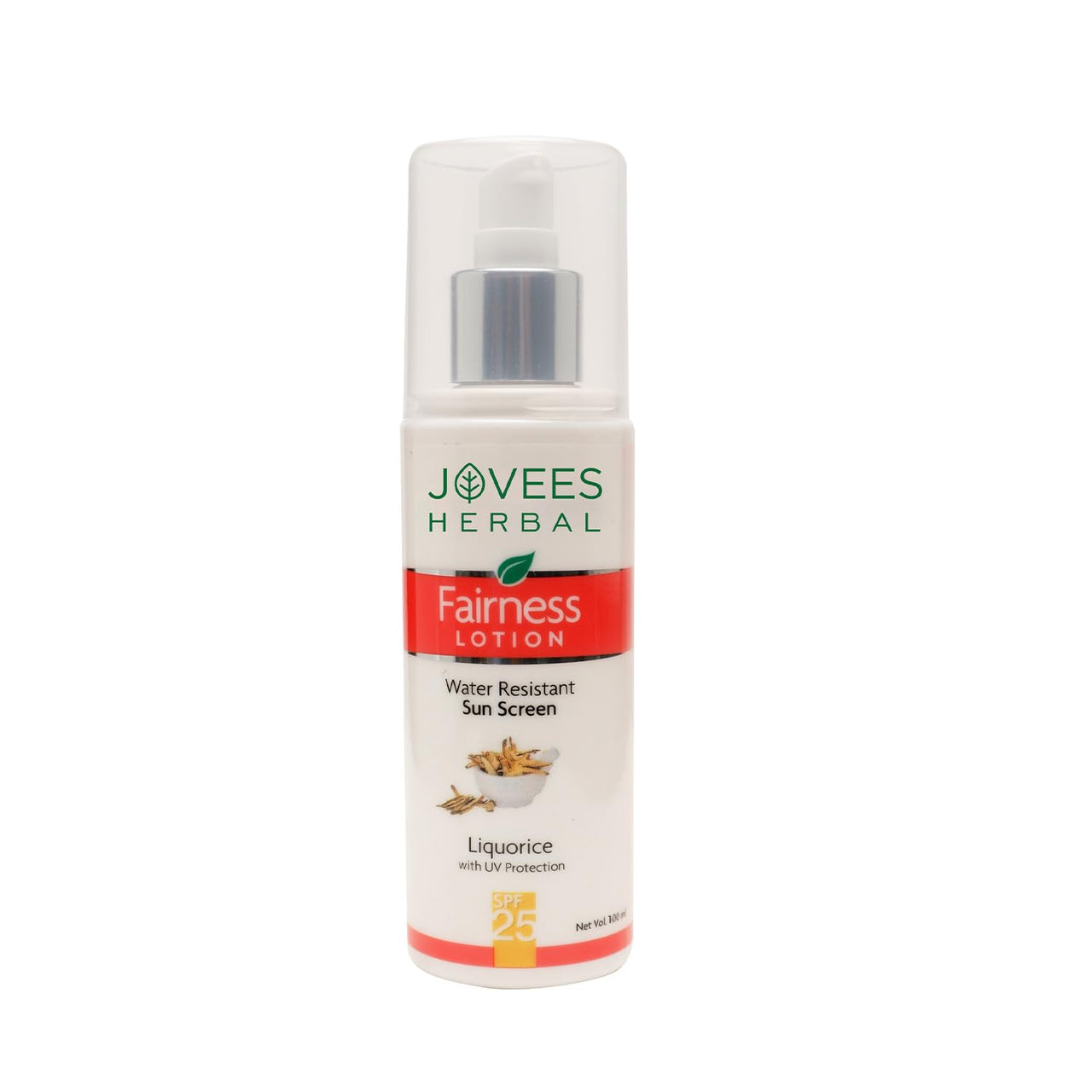 Jovees Herbal Sunscreen Fairness Lotion SPF 25 | For Oily, Sensitive | Light Weight, Non Greasy, Quick Absorbing | Protects from Tanning & Uneven Skin Tone |Paraben And Alcohol Free | 100ml