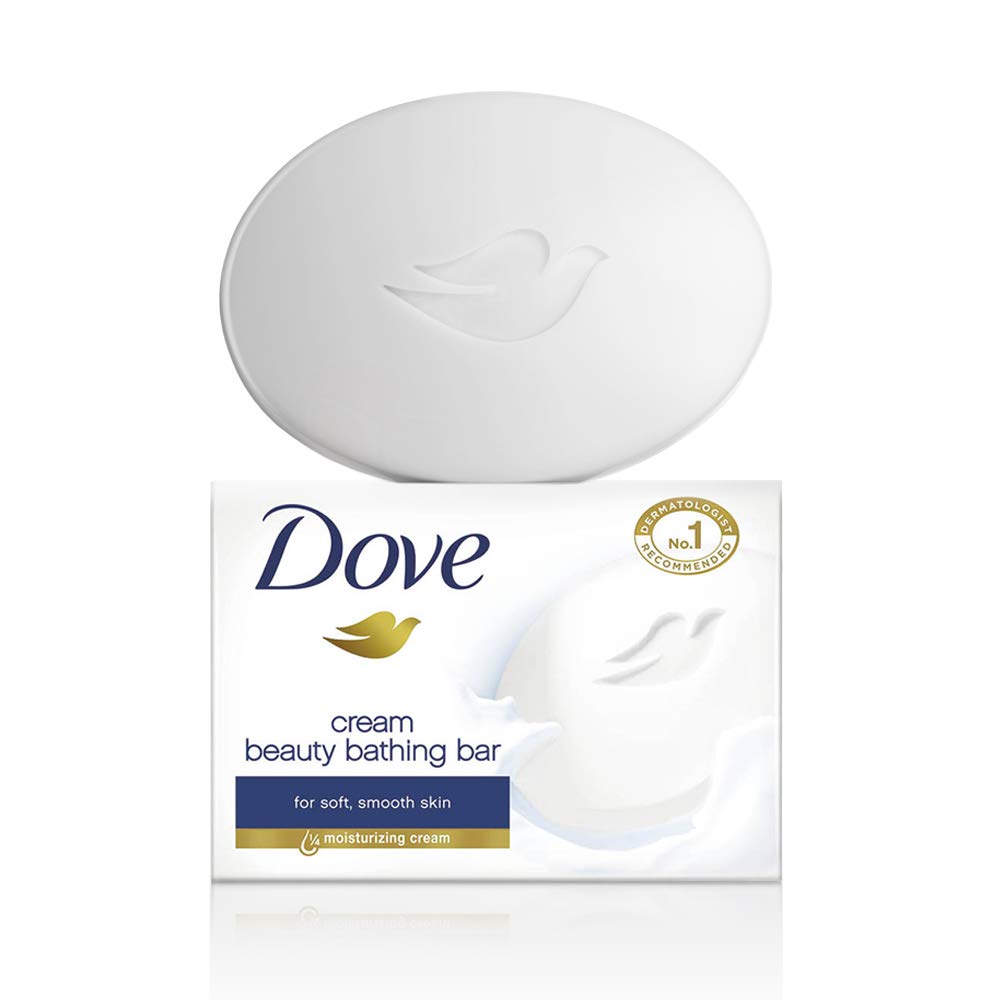 Dove Cream Beauty Bathing Bar With ¼ Moisturizing Cream To Give You Softer, Smoother Skin, 100 g