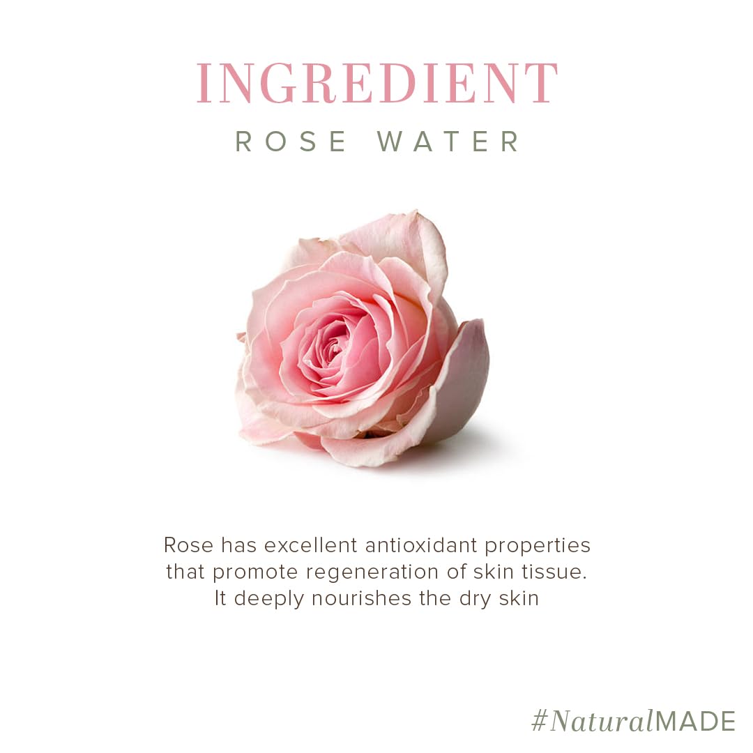 KHADI NATURAL Ayurvedic Rosewater Handmade Soap| Hyderates & Nourishes Skin| Vitamin-Rich | Maintains pH Levels | Softens & Rejuvenates (Pack of 5) (5x125 g) (625 g)