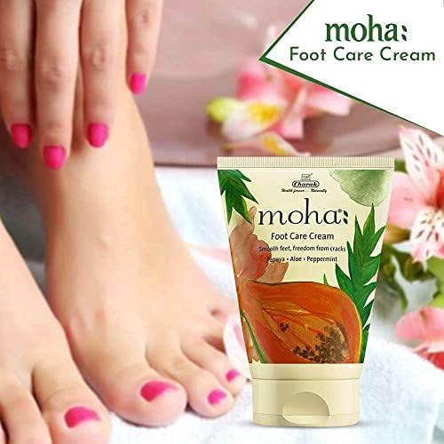 Moha: Foot Cream For Rough, Dry and Cracked Heel, Feet Cream For Heel Repair With Benefits Of AleoVera, Papaya & Peppermint (100ml) Pack of 1