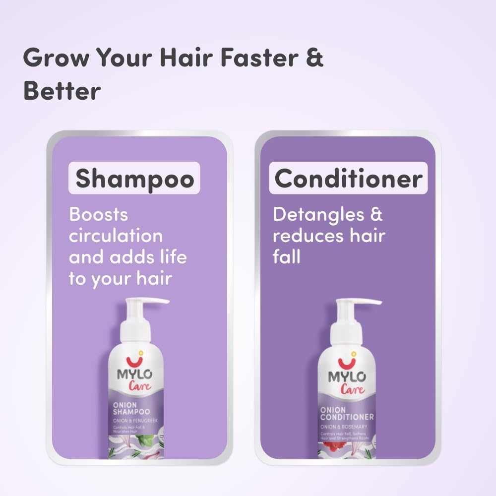 Mylo Pre & Post Pregnancy Hairfall Shampoo & Conditioner with Onion - 200 ml each