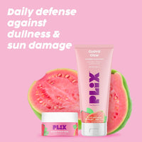 The Plant Fix Plix Under-Eye Gel and SPF 50+ Guava Glow Sunscreen Combo, For Glowing Skin & Reducing Dark Circles, 3% Niacinamide, Ceramides, Vitamin C | For Women & Men, All Skin Types