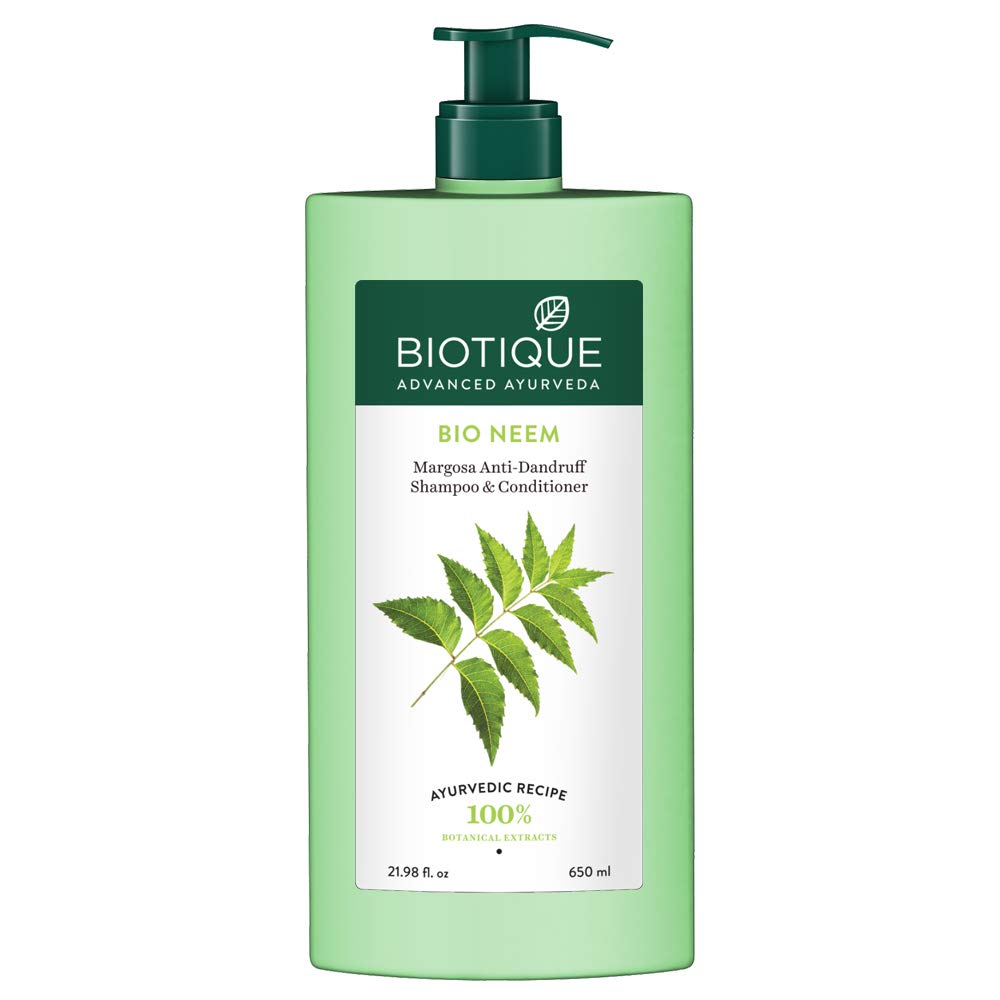 Biotique Bio Neem Purifying Face Wash, 200ml & Bio Neem Margosa Anti Dandruff Shampoo & Conditioner, 650ml