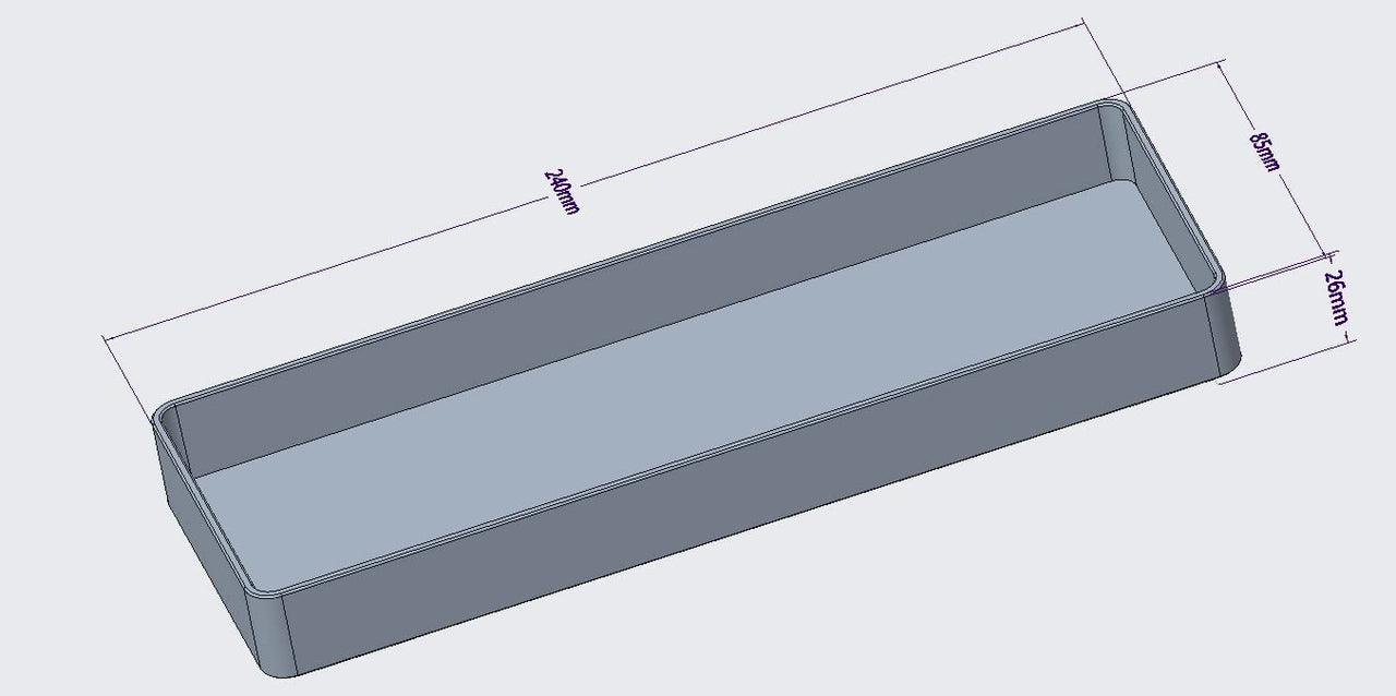 Basics Rectangular Plastic Desk Organizer, Half Accessory Tray, Black