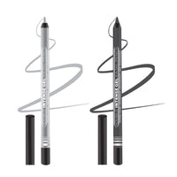 Seven Seas Double Intense Non Transfer Gel Kajal 24hr Stay Water Proof, Smudge Proof Longlasting Formula (Black, Silver_Combo2) (1.5g each)