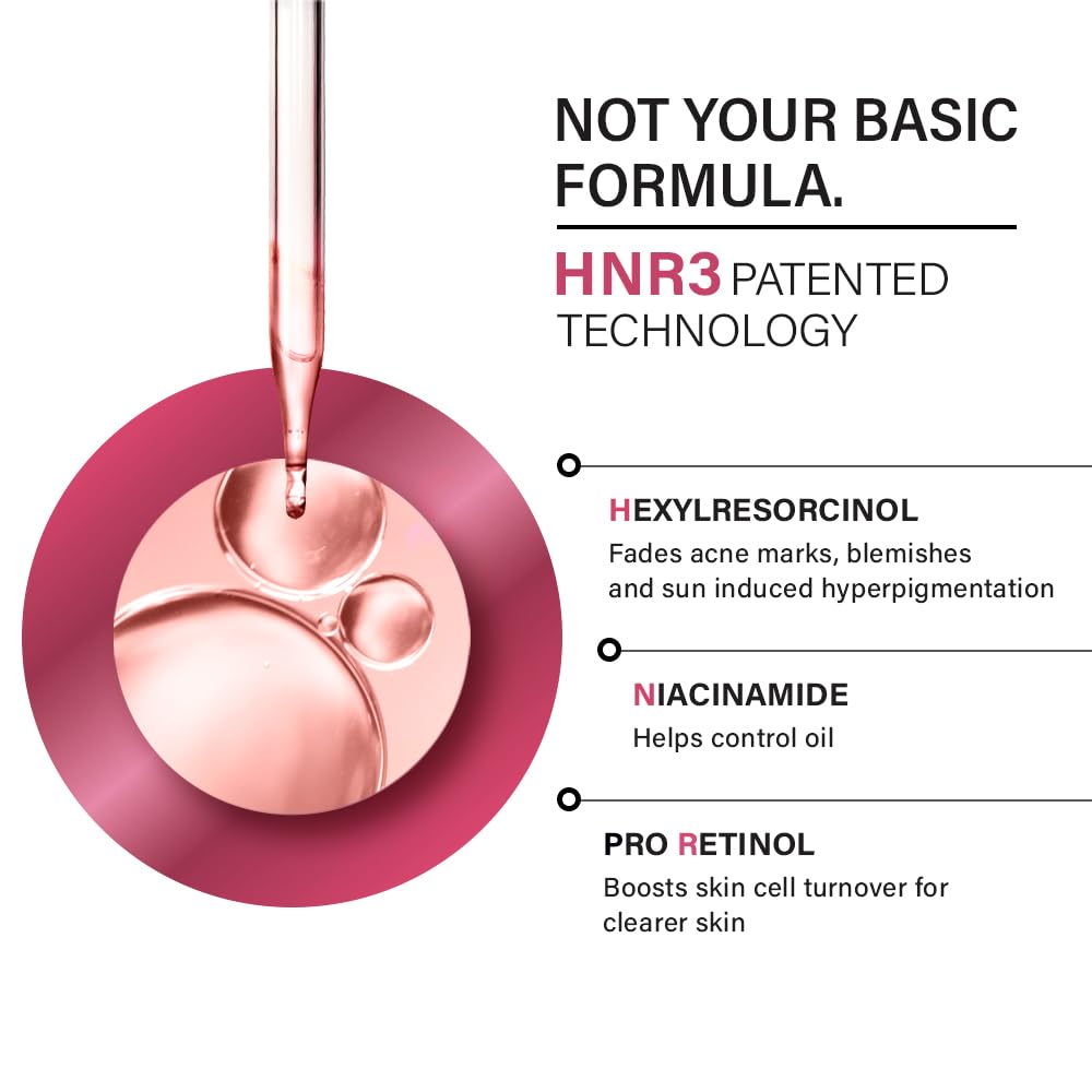 Novology Pigmentation Reduction Serum For Dark Spots, Acne Marks and Uneven Skin Tone with Niacinamide and Pro Retinol| For Combination-Oily Skin| 30ml