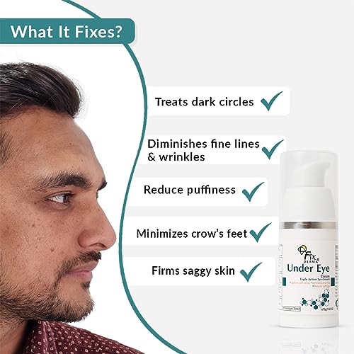 Fixderma Under eye cream | For Dark circles| Controls puffiness | Diminishes under eye ageing | Prevents fine lines | Sooths under eye| Youthful eyes | Safe & Effective cream| Paraben free- 15g