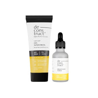 Deconstruct Bright & Protect Duo|10% Niacinamide Face Serum (30 Ml) + Gel Sunscreen (50 G)|Get Glowing Skin With Sun Protection|No White Cast,Non Irritating & Lightweight- Spf 50+|Pack Of 2,Sensitive