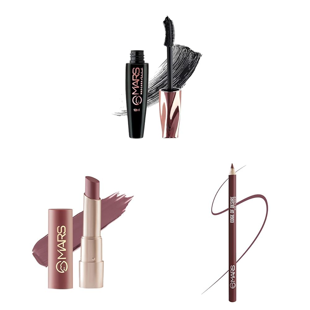 MARS Fabulash Volumising Mascara | Up to 18 Hours Stay | Waterproof with Intense Jet Black Color (12ml)