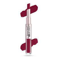 Seven Seas Lip Duo 2 In 1 Lipstick Matte Finish 2-in-1 Duo Liquid Lipstick with Matte Finish and Moisturizing Gloss (Rich Rosewood, 7ML)