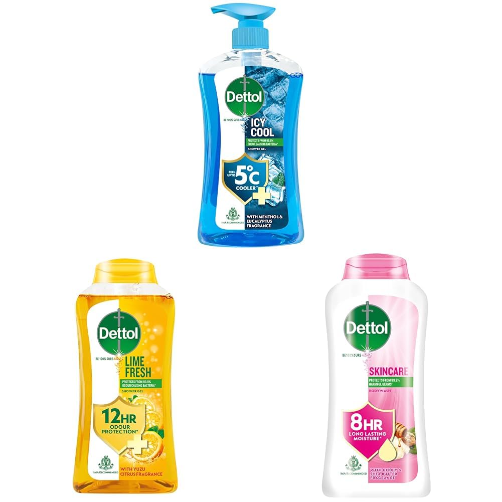 Dettol Cool Body Wash 500ml, Lime Refill, Honey Shower Gel
