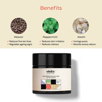 Vedix Customized Face Pack - Rejat Brightening Clay Mask For Tanned Skin With Masoor + Peppermint + Kaolin