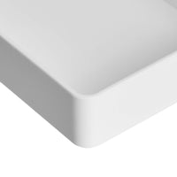 Basics Rectangular Plastic Desk Organizer, Half Accessory Tray, White