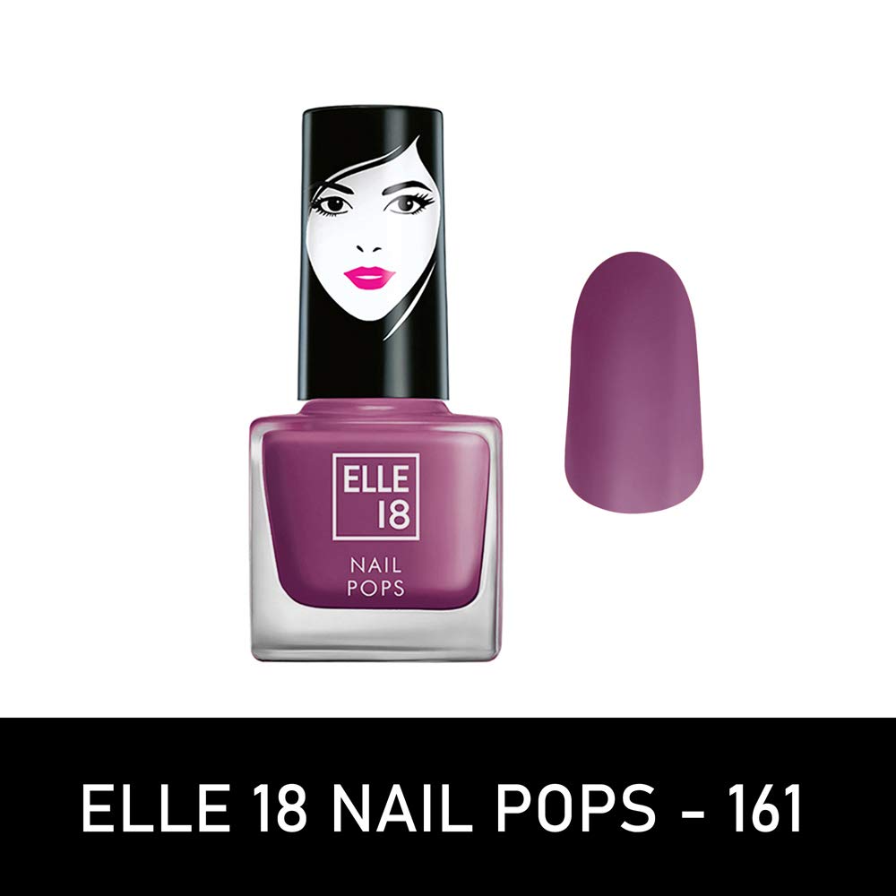 Elle 18 Matte, Glossy Finish Nail Pops Color 161, 161, 5 Ml