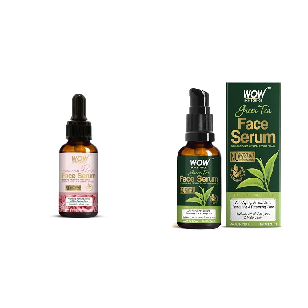 WOW Skin Science Hydrating Himalayan Rose Face Serum & WOW Skin Science Green Tea Face Serum