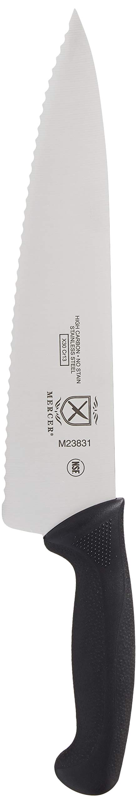 Mercer Culinary M23831 Millennia Black Handle, 10-Inch Wavy Edge, Chef's  Knife 10" Chef's  Knife (Wavy Edge)