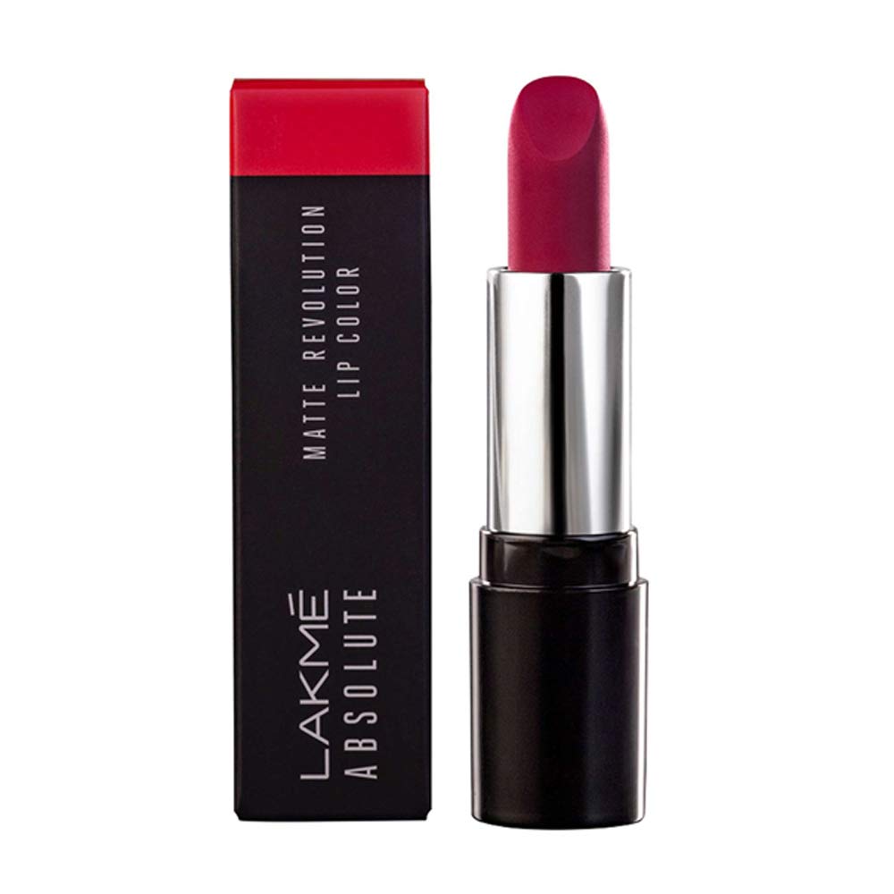 Lakmé Absolute Matte Revolution Lip Color, 104 Blushing Red, 3.5 g