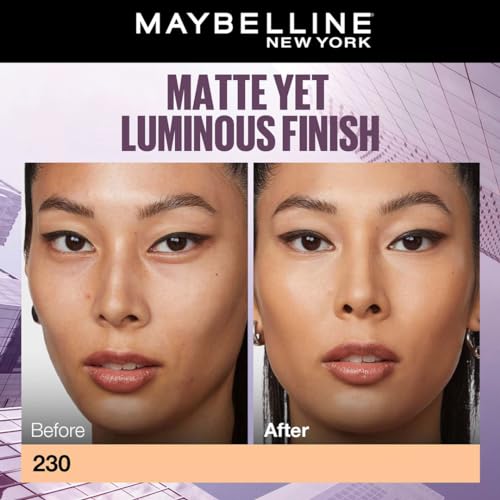 Maybelline New York Super Stay Lumi-Matte Liquid Foundation For All Skin - 230, Up To 30H Long Wear, Water&Transfer Proof. Full Comes With Non-Comedogenic & Vegan Formula | 35Ml