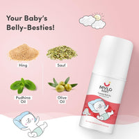 Mylo Baby Tummy Roll On (40ml) | Made Safe Certified | with Hing & Saunf | Relieves Gas & Colic | Reduces Acid Reflux