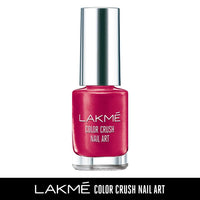 Lakmé Eyebrow Pencil, Black, 1.2g & Lakmé Color Crush Nailart, M5 Burgundy, 6 ml