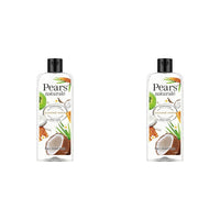 Pears Naturale Nourishing Coconut Water Body Wash 250 ml, 100% Natural Ingredients, Liquid Shower Gel with Honey for Glowing Skin - Paraben Free (Pack of 2)