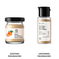 Brillare Vitamin C Face Wash for Pigmentation & Dark Spots, Coconut & Orange Face Wash for Skin Brightening, 100% Natural Powder Facewash, 15g