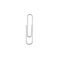 Basics No. 1 Paper Clips, Nonskid, 1000 Count (10 Pack of 100), Silver