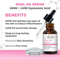 ACTIHERBZ vitamins DUAL Hyaluronic Acid Face Serum For Plum Youthful Skin, Hydrating Face Serum For Fine lines | 10 ML