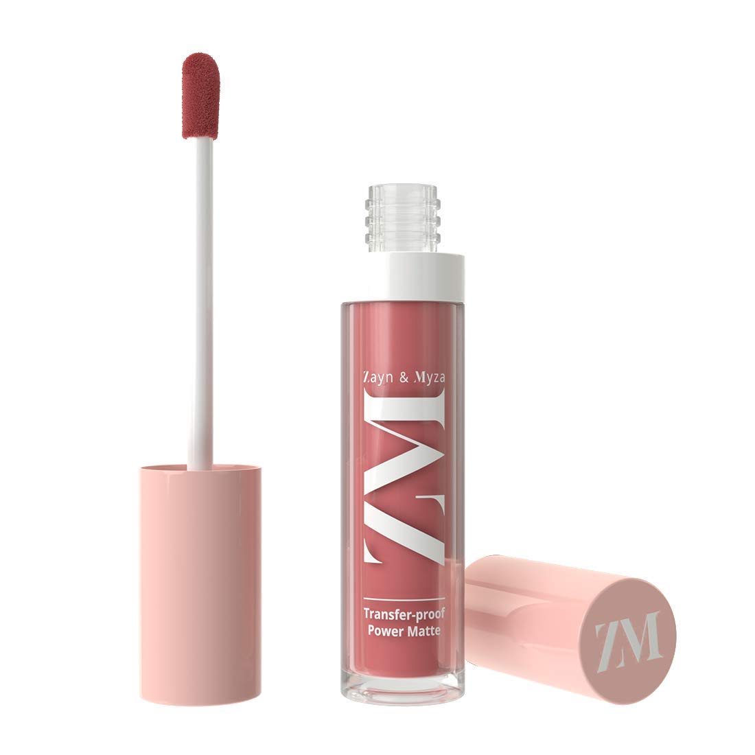 ZM Zayn & Myza Transfer-Proof Power Matte Finish Lip Colour I Smudge Proof & Water Resistant I Light Weight & Extremely Smooth Formula I Vegan - Rose Pink, 6 ml