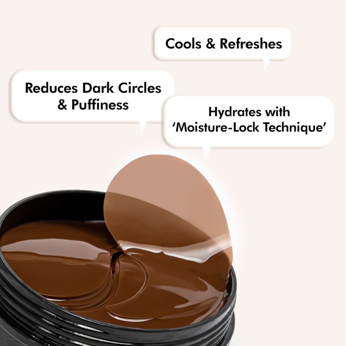 mCaffeine Coffee Hydrogel Under Eye Patches For Dark Circles & Puffiness Reduction | Eye Care Routine | Eye Patch with Caffeine & Hyaluronic Acid | Moisture-Lock Technique For 2X Hydration - 30 Pairs for both Women and Men | 90G