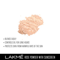 Lakmé Rose Loose Face Powder, Matte Finish & Poreless Look, Oil Control & Sun Protection For Long Hours, Suitable for oily skin, Soft Pink, 40g (Pack of 2)