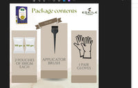 Kokila Indigo Powder 100% Naturals & Organic Hair Coloring, Protects hair from Damage, Dark Brown Color - 1 Box (2 Pouches - 100Gm each) 200Gm