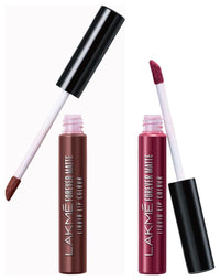 Lakmé Forever Matte Liquid Lip Colour, Brown Espresso, 5.6 Ml & Forever Matte Liquid Lip Colour, Red Wine, 5.6Ml