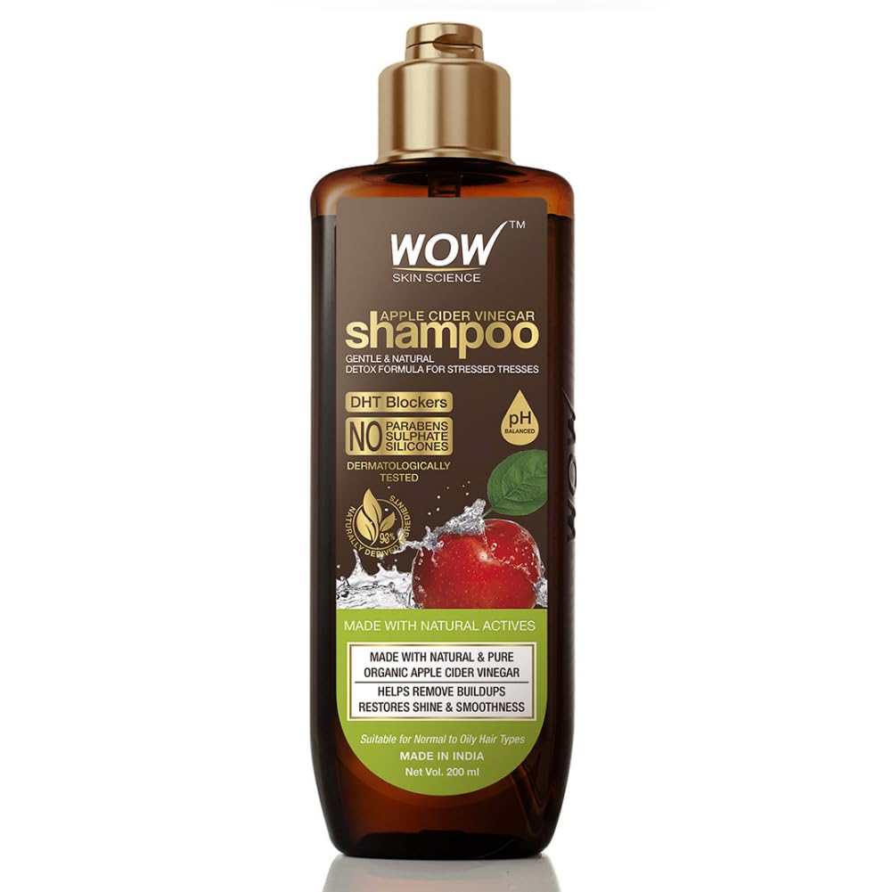WOW Apple Cider Vinegar No Parabens & Sulphate Shampoo, 200mL