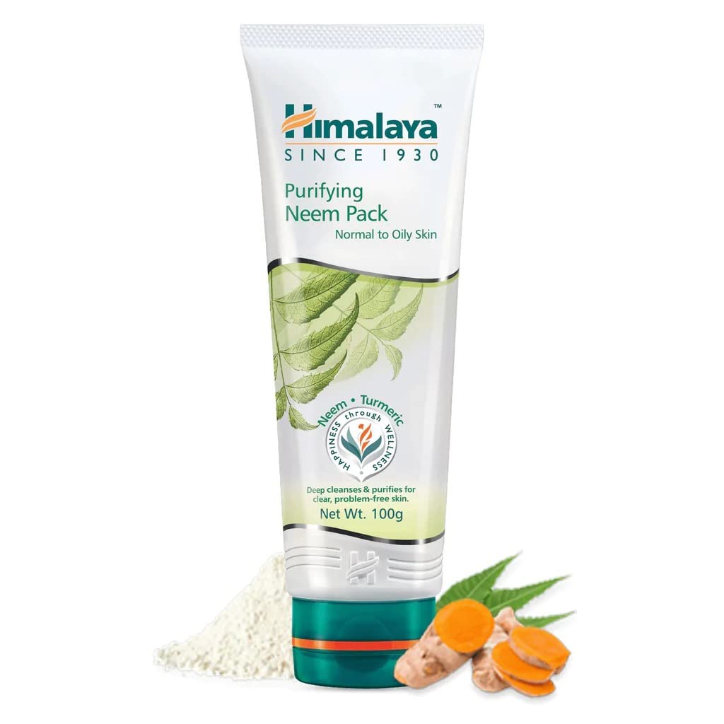 Himalaya Litchi Shine Lip Care, 4.5G & Purifying Neem Pack, 100G, Multicolor