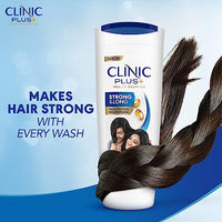 Clinic Plus Strong & Long Shampoo 355Ml, With Milk Proteins & Multivitamins For Healthy And Long Hair - Strengthening Shampoo For Hair Growth