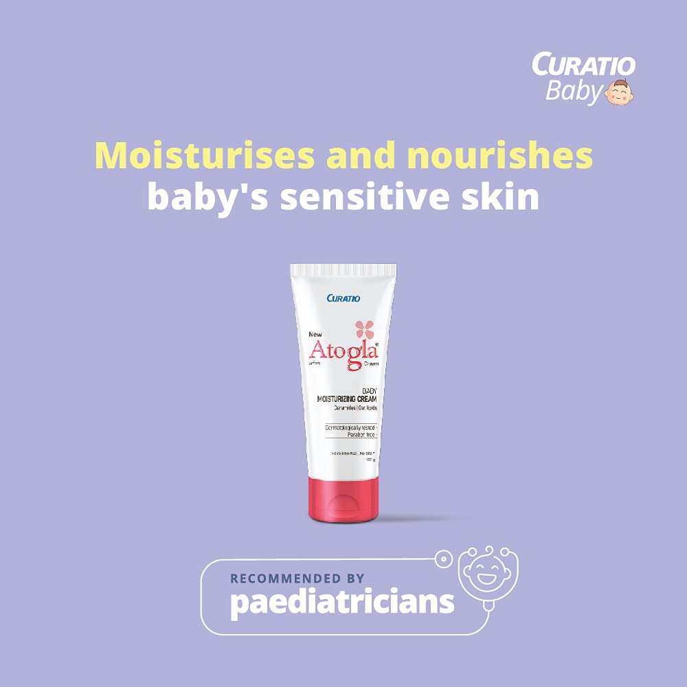Tedibar Moisturising Baby Bathing Bar 75g (Pack of 1) + Spoo Gentle Baby Shampoo 125ml + Atogla Baby Cream 100gm - By Torrent Pharma