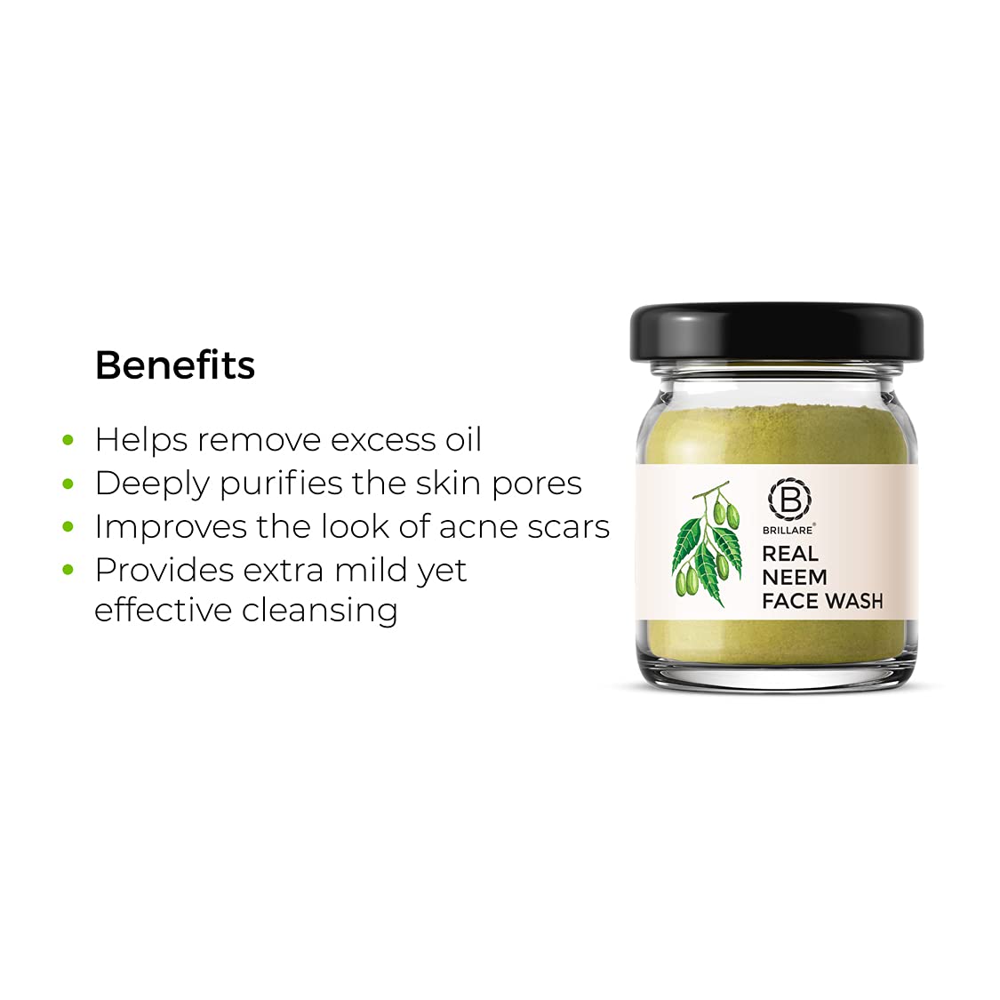 Brillare Argan Hair Oil, Phytolipid & Coconut Hair Oil Shots | Dry & Frizzy Hair | 100% Natural Hair Oil & Brillare Neem Face Wash | for Acne & Pimples | with Bergamot for Clear Skin| 15g Combo