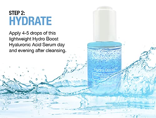 Neutrogena Hydro Serum | Hyaluronic Acid & Pro-Vitamin B5 | Nourishing & Hydrating | Smooth, Supple Skin | Face Serum for Men & Women | Transparent | 30ml