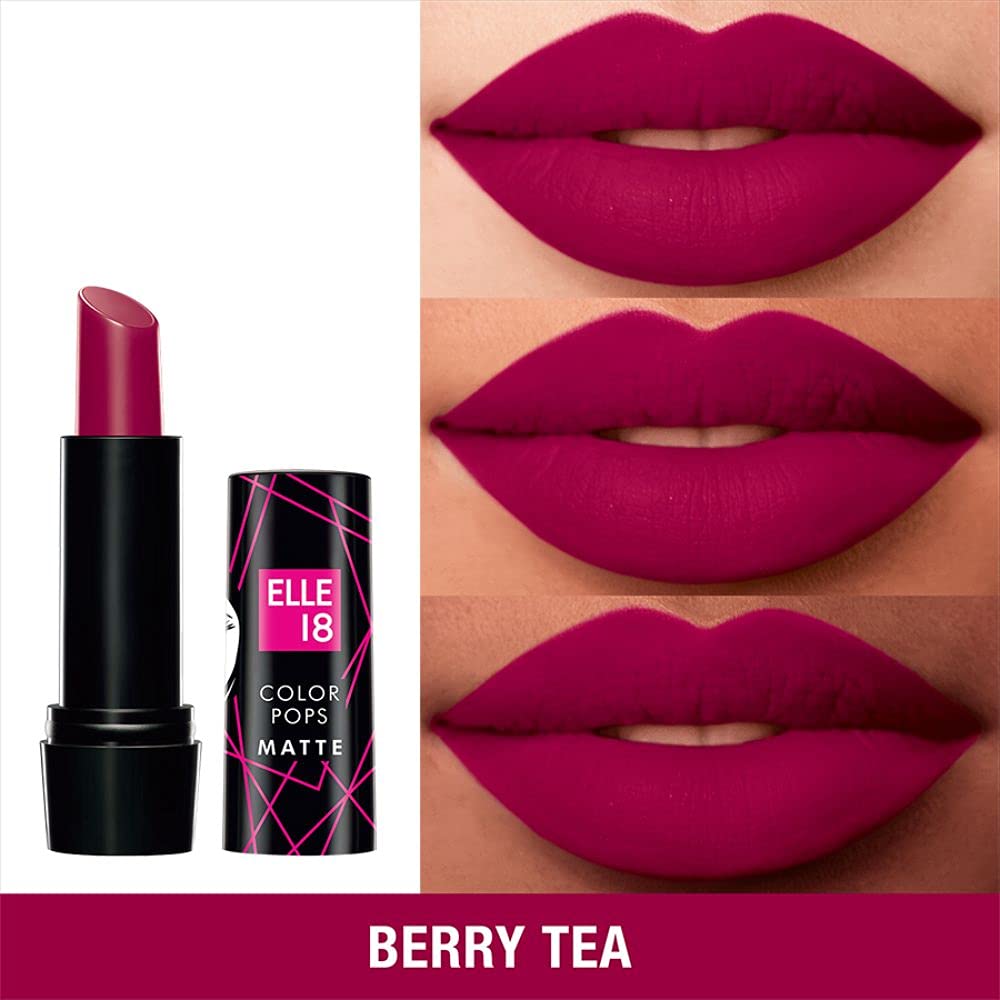 Elle 18 Lipstick Berry Tea (Matte)&Elle 8 Lipstick Maroon Silk (Matte)