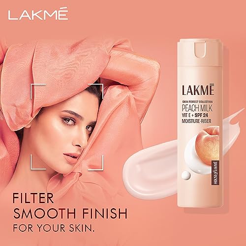 Lakme Peach Milk Moisturizer SPF 24 Sunscreen Lotion,Locks Moisture For 12 Hrs,Sun Protection,60ml