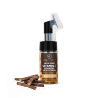 GLAMACIOUS Deep Pore Vitamin C Foaming Face Cleanser with Brush (100ml) | Anti-Acne & Pigmentation Control | Purifies, Detoxifies & Nourishes Skin | Sebum Control with Licorice & Niacinamide