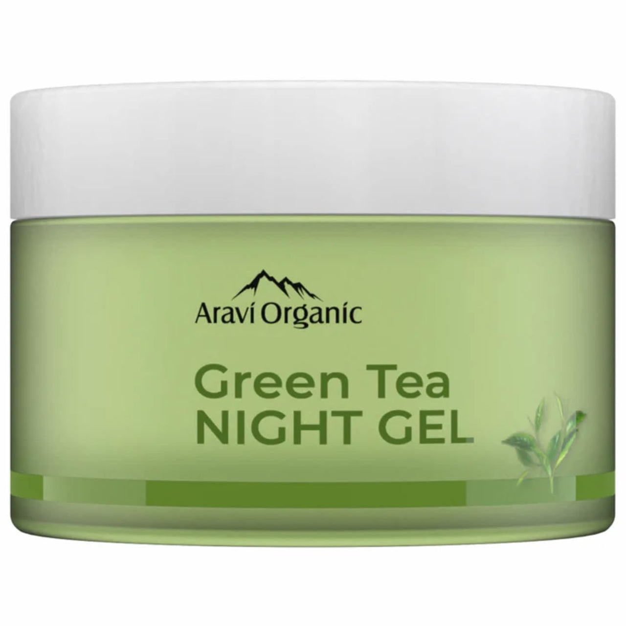 Aravi Organic Green Tea Night Gel Moisturizer - For Overnight Hydration - For Anti-Aging Oil Free Gel Moisturizer -For Men & Women - 50 gm