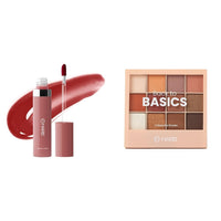 MARS Drip Lip Mist for Women (4.5 ml) (05-Cranberry Drip) 12 Shades Back to Basics Eyeshadow Palette with Free Applicator (14.4 gm) (Shade-02)